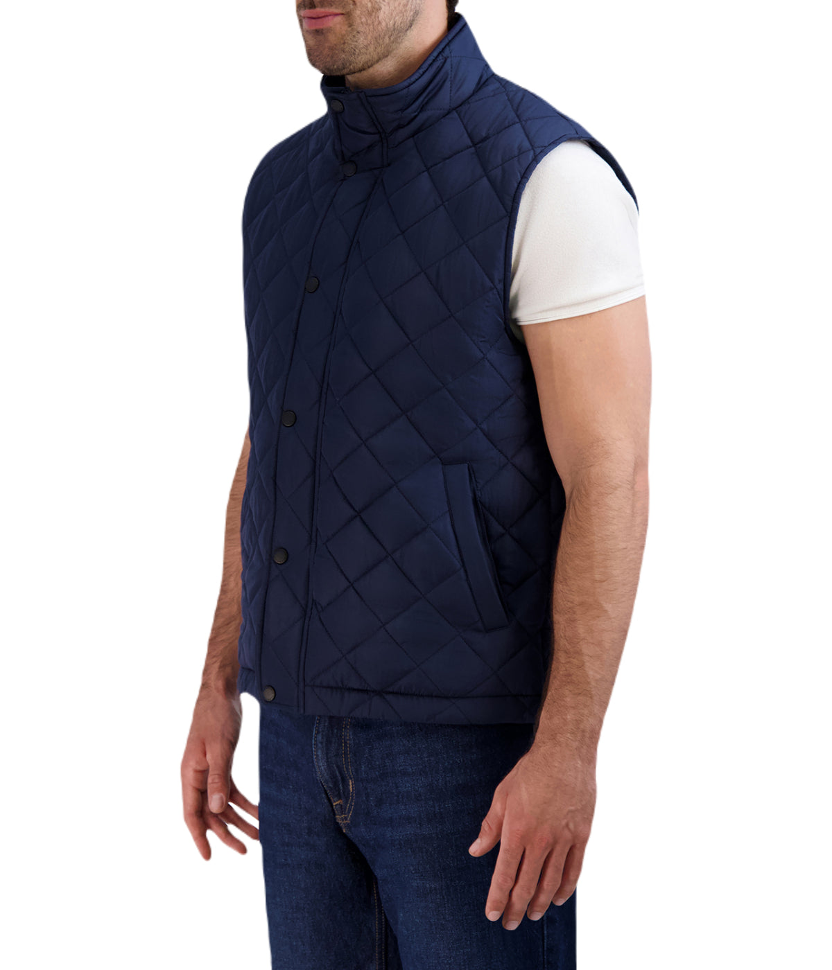  Cole Haan Quilted Vest Navy - Navy - Bonton