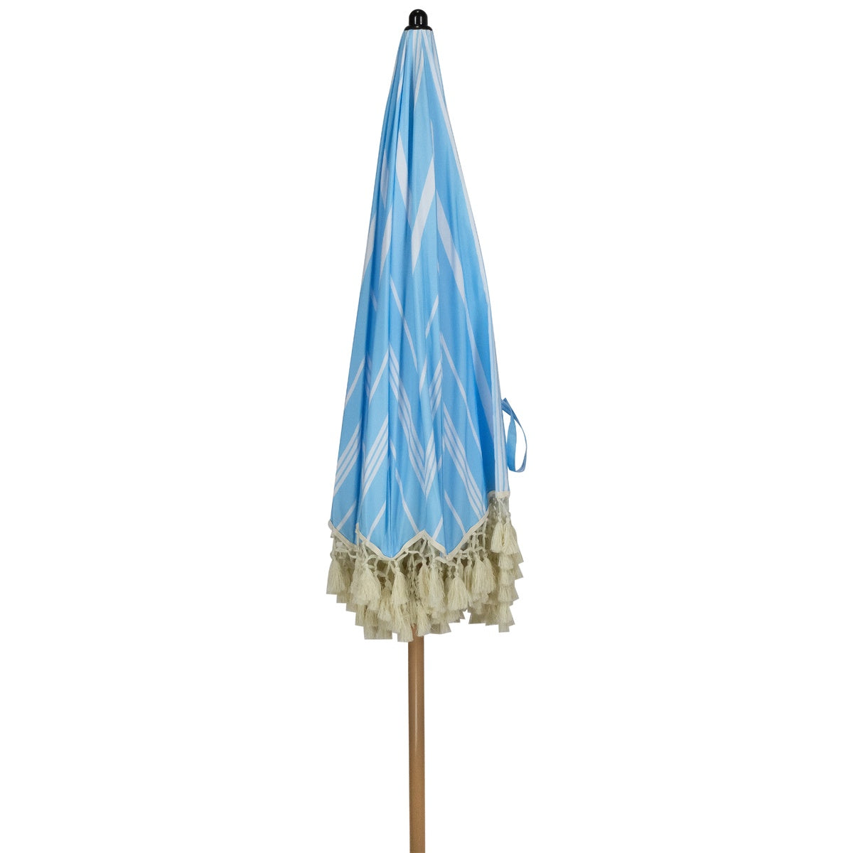  Northlight Striped Outdoor Beach Market Umbrella With Tilt - 6.5' - Sky Blue and White - Default Title - Bonton