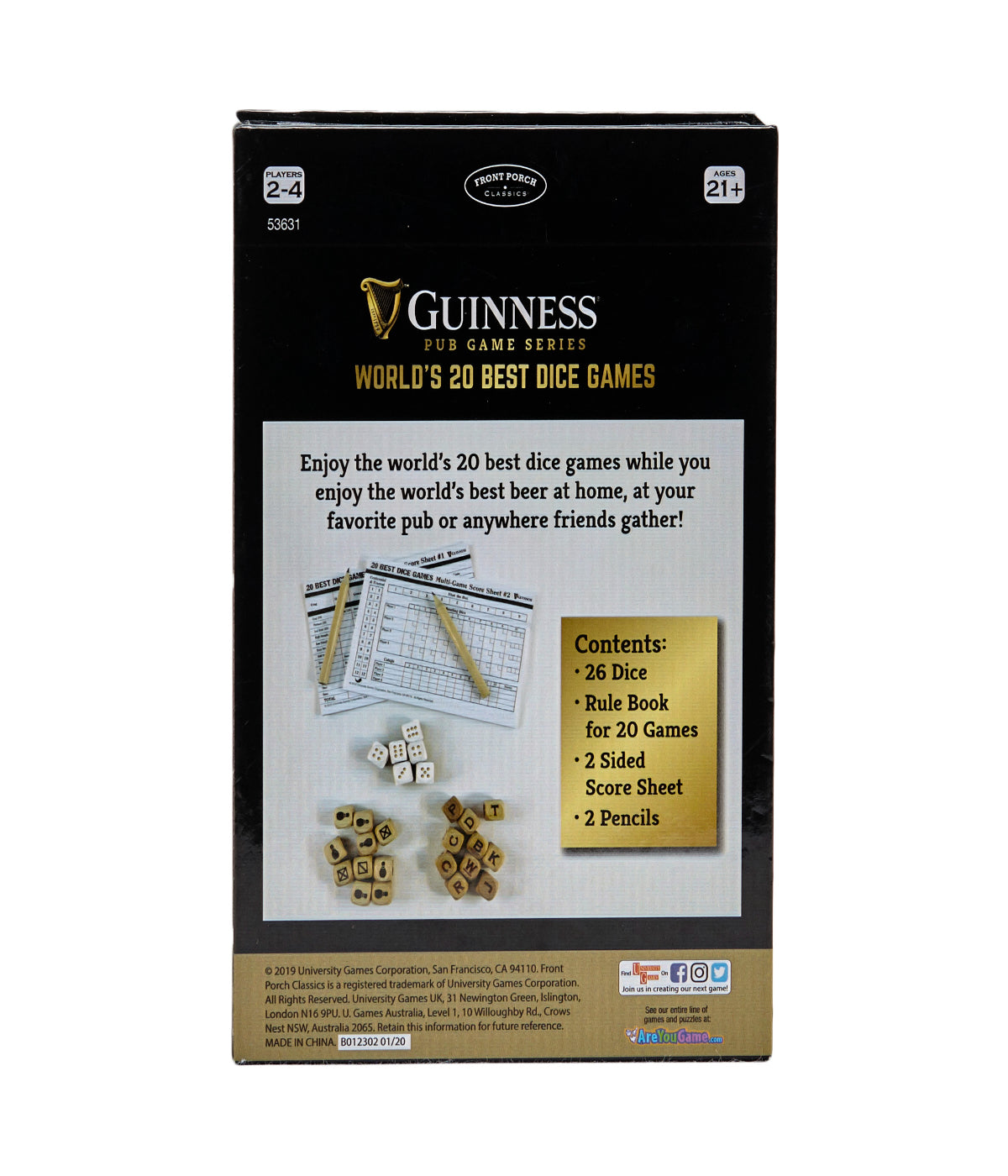  Guinness Pub Game Series - World's 20 Best Dice Games Multi - Multi - Bonton