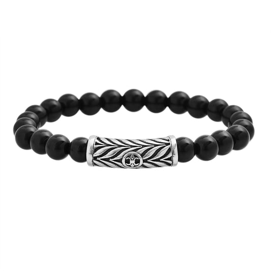 Men's Onyx Beaded Bracelet