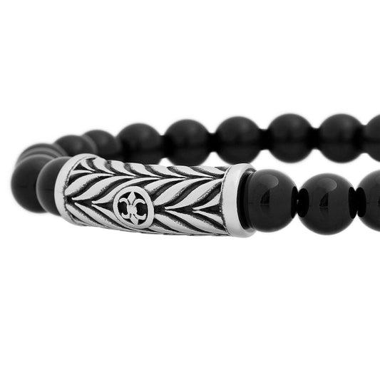 Men's Onyx Beaded Bracelet