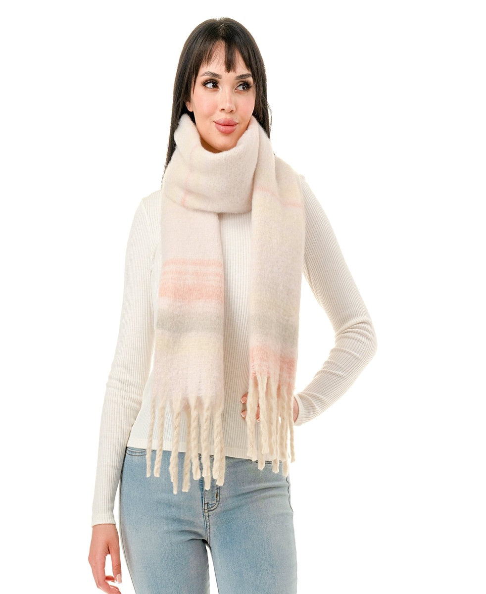  Marcus Adler Stripe Scarf - blush - Bonton