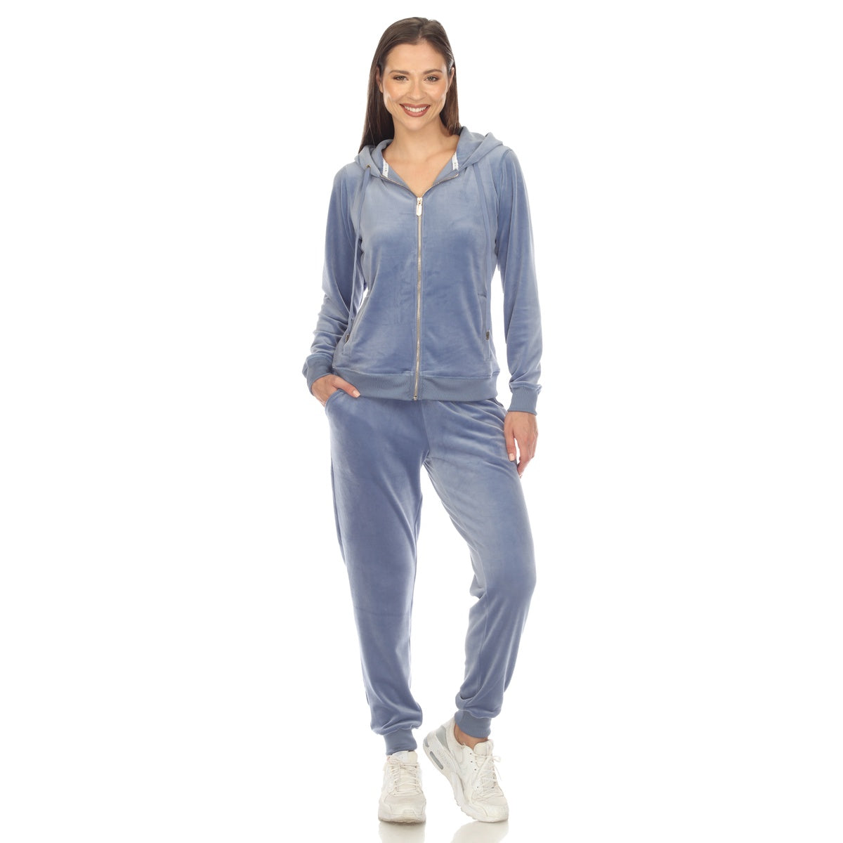  White Mark Women's 2 Piece Velour Tracksuit Set - S - Bonton