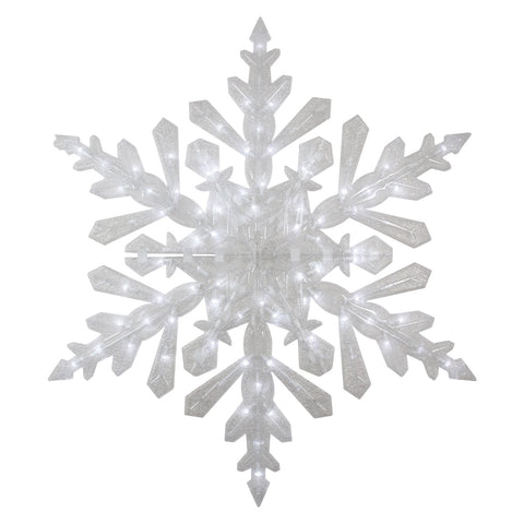 LED Lighted Twinkling Snowflake Christmas Outdoor Decoration - 47" - Cool White