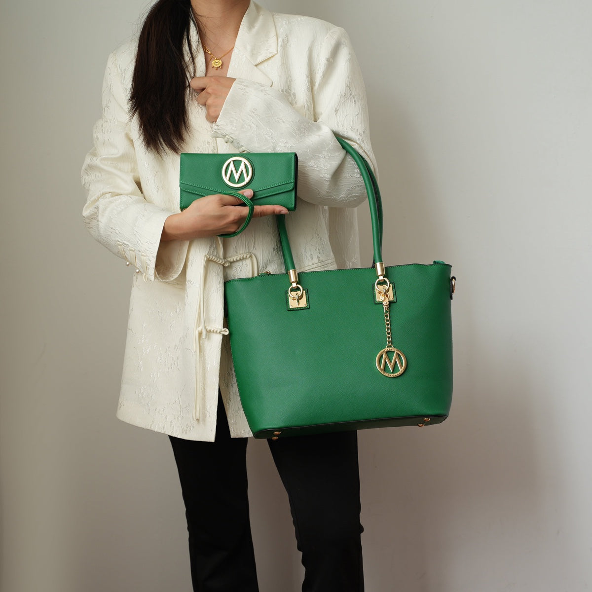  MKF Collection Vanessa Tote and Set - Beige - Bonton
