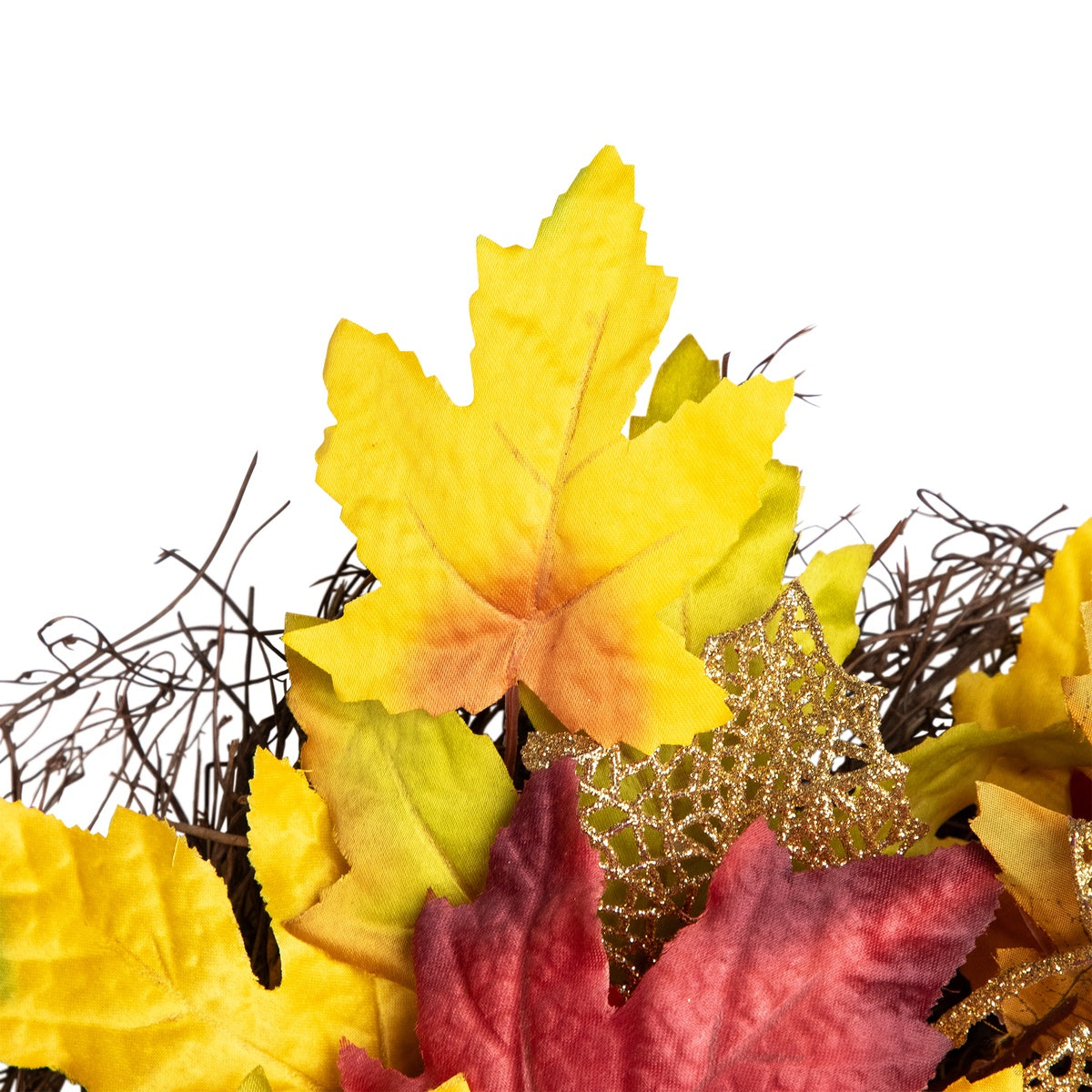  Northlight Maple Leaf Artificial Fall Harvest Wreath  22-Inch - Default Title - Bonton