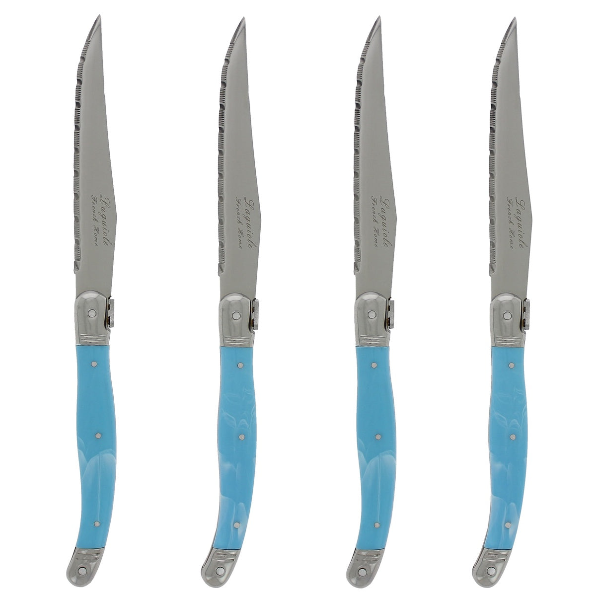  French Home Set of 4 Laguiole Faux Turquoise Steak Knives - Default Title - Bonton