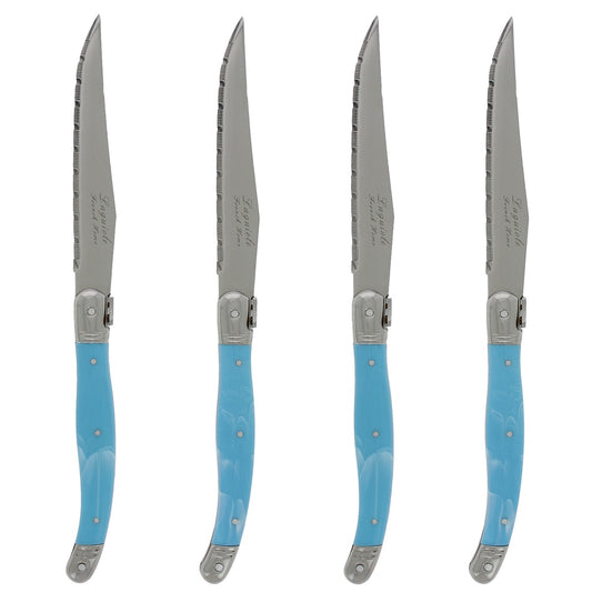 Set of 4 Laguiole Faux Turquoise Steak Knives