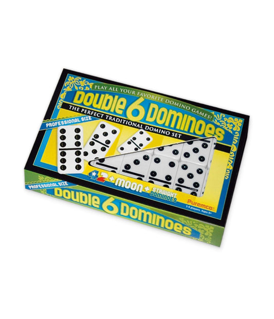 Double 6 Black Dot Dominoes - Professional Size Multi