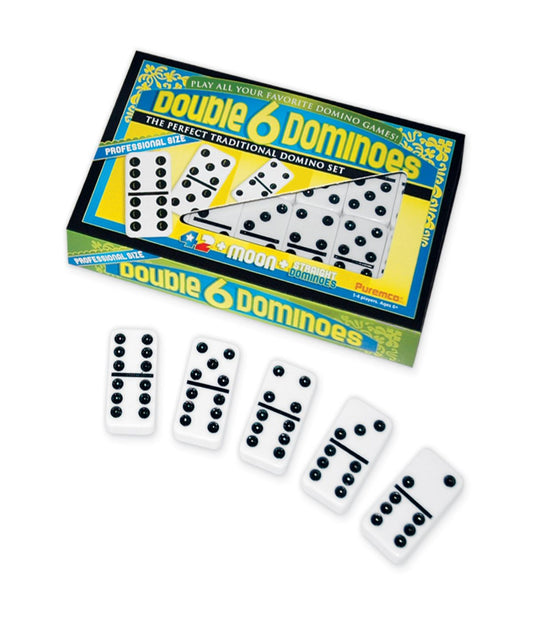 Double 6 Black Dot Dominoes - Professional Size Multi