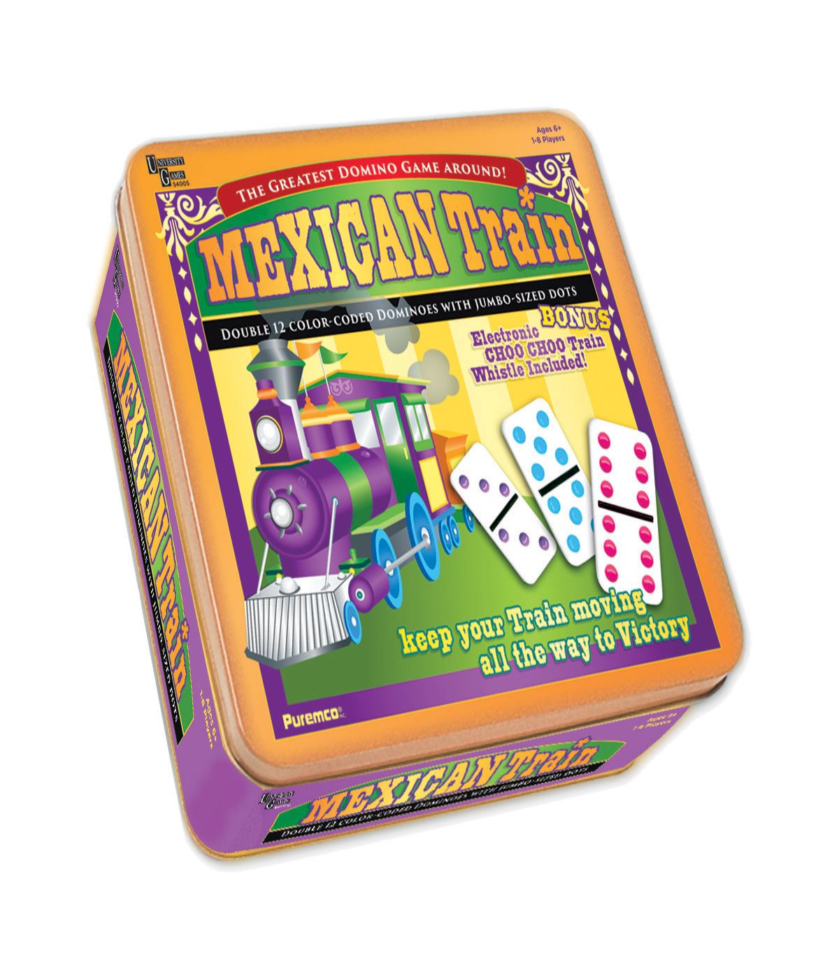  Mexican Train Double 12 Color Dot Dominoes - Professional Size Multi - Multi - Bonton