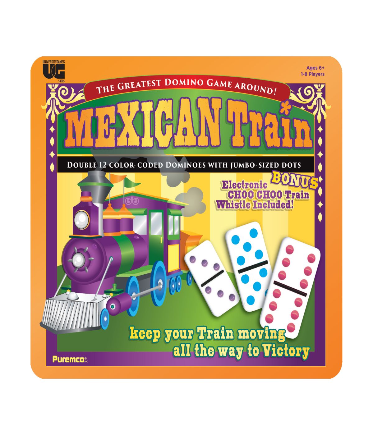  Mexican Train Double 12 Color Dot Dominoes - Professional Size Multi - Multi - Bonton