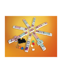 Mexican Train Double 12 Color Dot Dominoes - Professional Size Multi