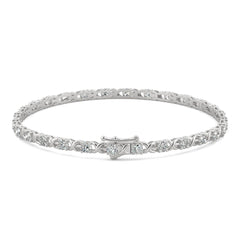 Charles & Colvard Moissanite XO Tennis Bracelet