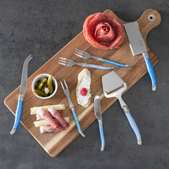 Ultimate 13-Piece Laguiole Charcuterie Set With Shades of Blue Handles