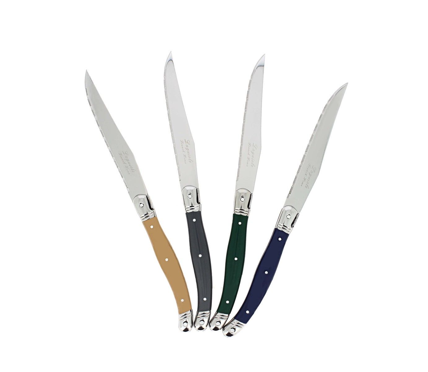  French Home Set of 4 Laguiole Steak Knives, Earth Tones - Default Title - Bonton