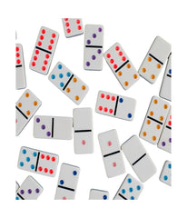 ChickenFoot Double 9 Color Dot Dominoes - Tournament Size Multi