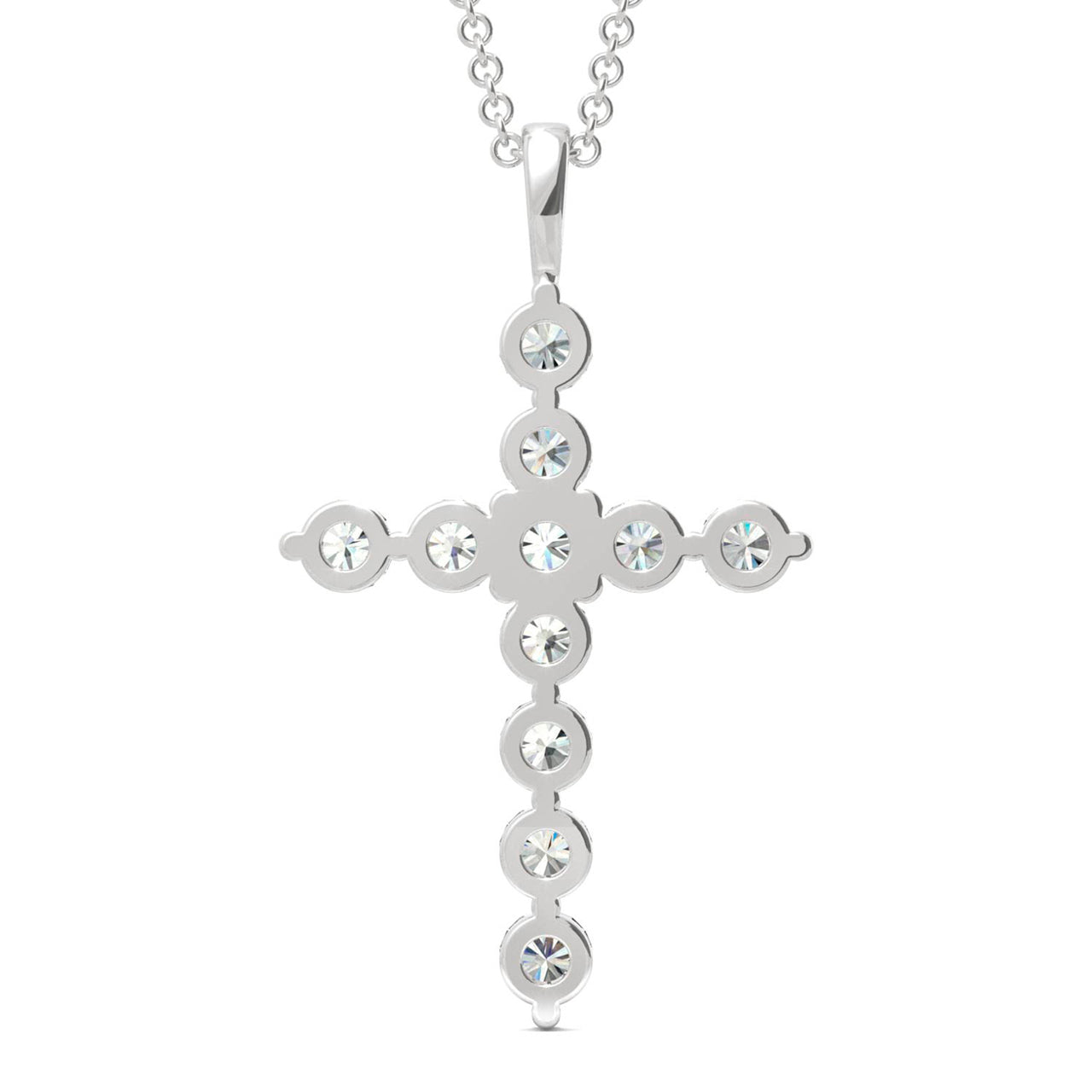  Charles & Colvard Charles & Colvard 1.10cttw Moissanite Cross Pendant - Yellow Gold - Bonton