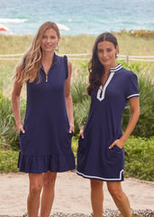 Navy Short Sleeve Sport Dress