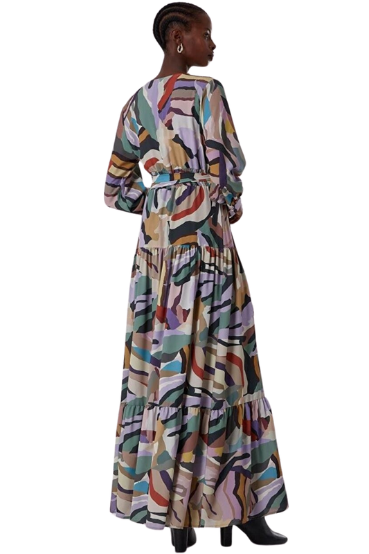 Flowy Long Sleve Maxi Dress - Dress