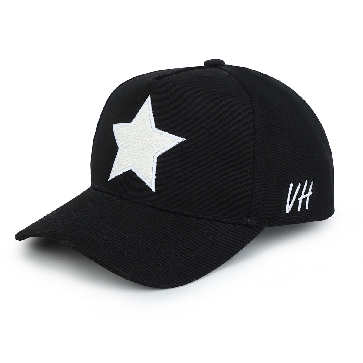  Vintage Havana Vintage Havana Trucker Hat for Women  – Black Adjustable Cap – Pearl Star - Default Title - Bonton