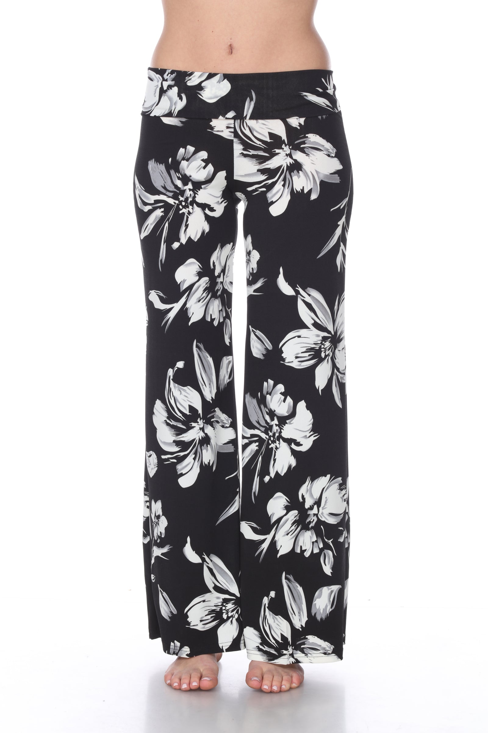  White Mark Flower Print Palazzo Pants - XL - Bonton