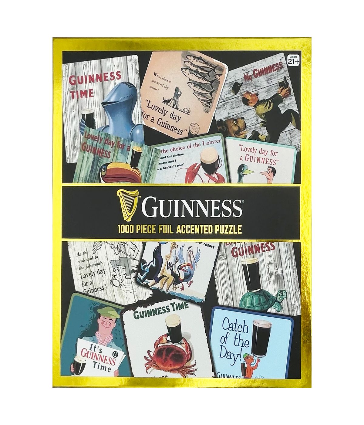  Guinness Foil Accented Puzzle - Coaster: 1000 Pcs Multi - Multi - Bonton