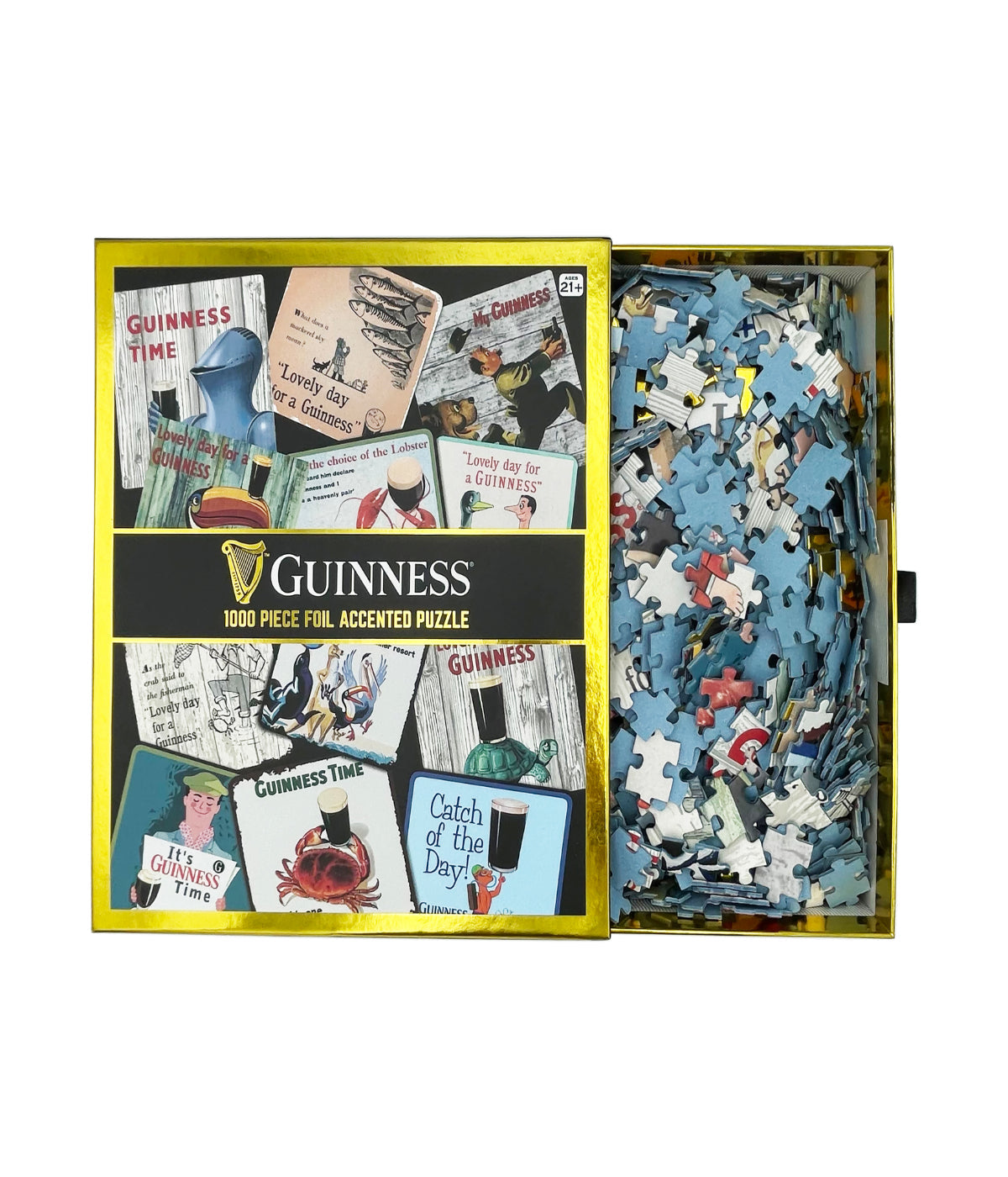  Guinness Foil Accented Puzzle - Coaster: 1000 Pcs Multi - Multi - Bonton