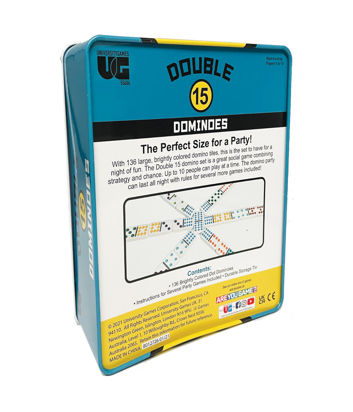  Double 15 Party Dominoes Multi - Multi - Bonton