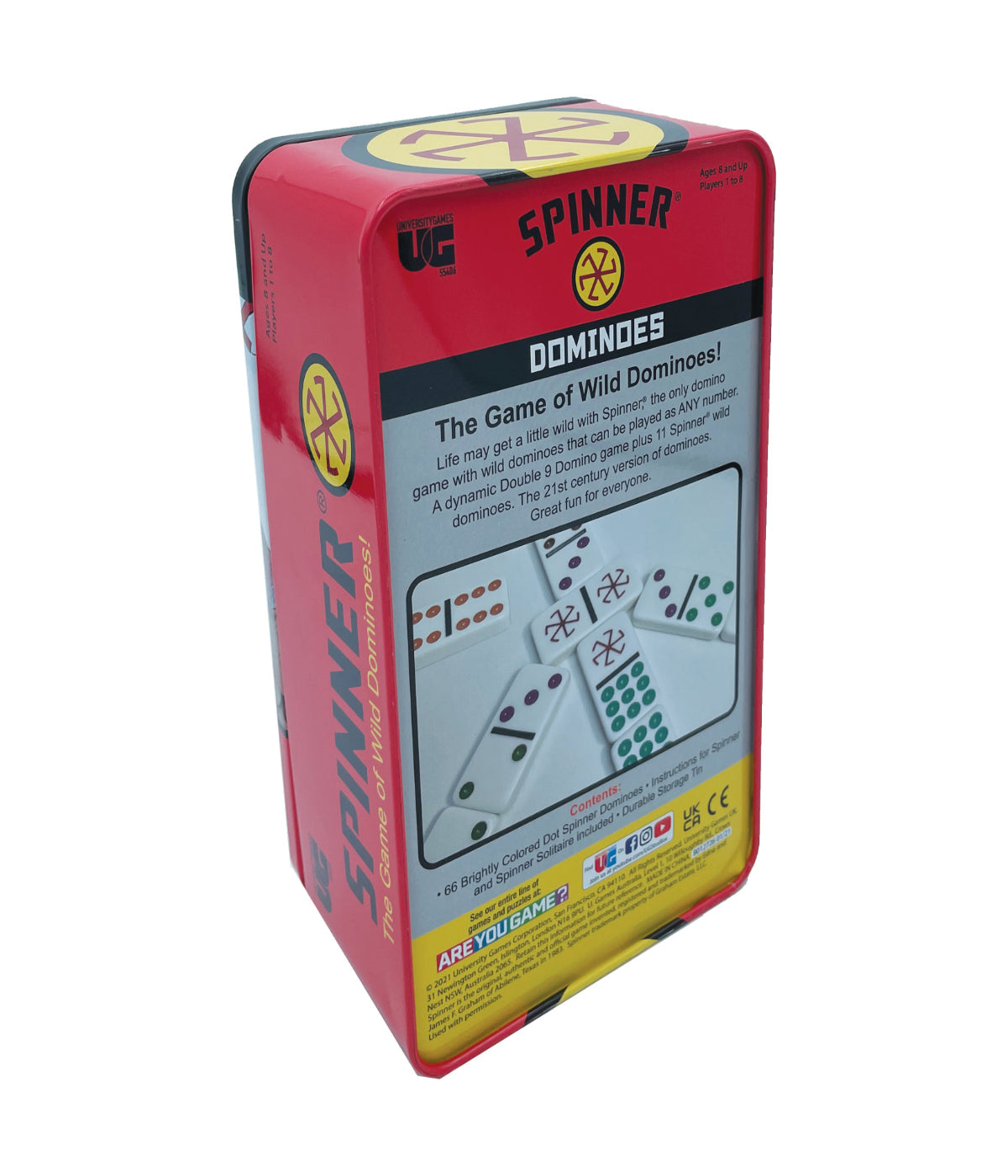  Spinner - The Game of Wild Dominoes! Tin Multi - Multi - Bonton