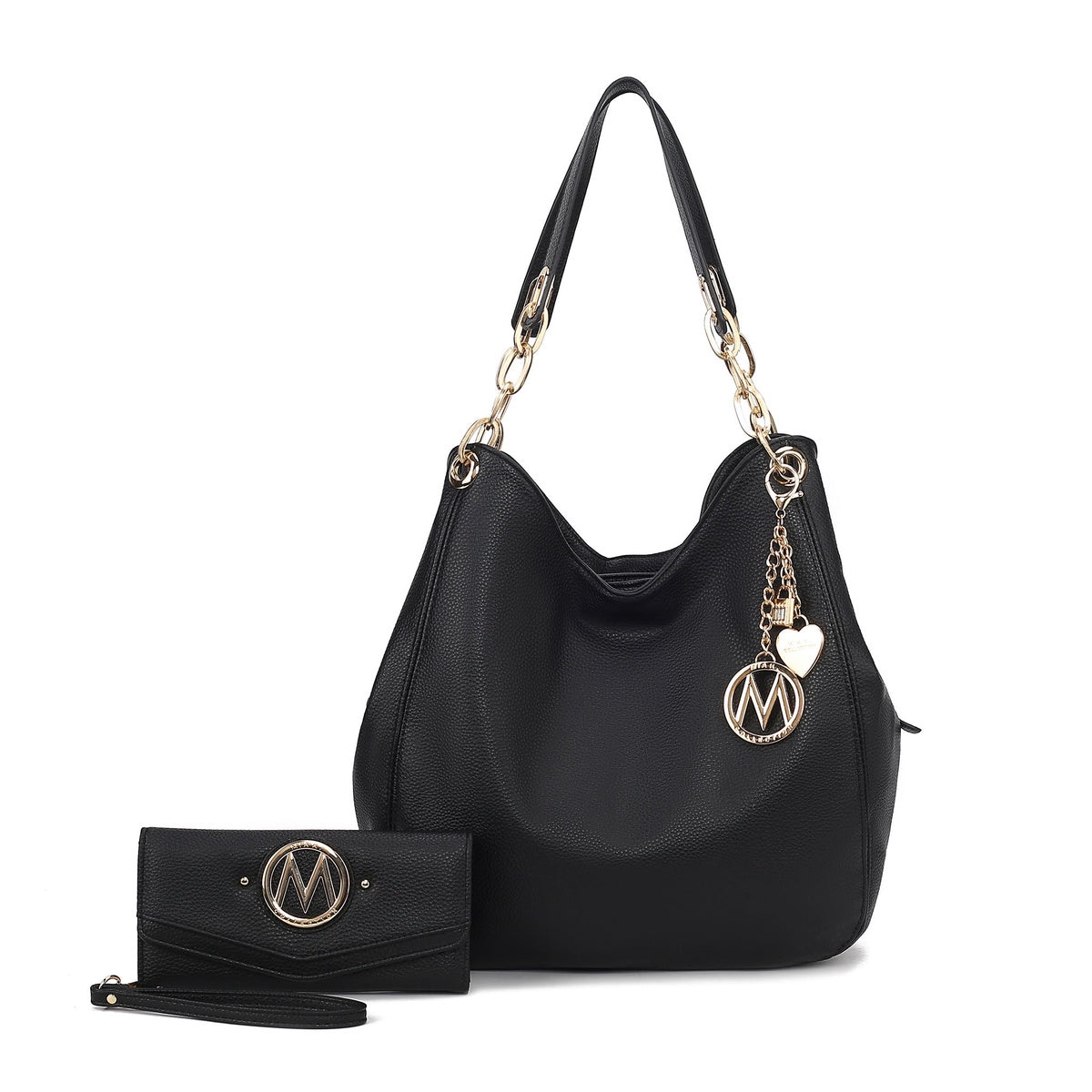  MKF Collection Ashley Hobo Bag and Wallet Set - Cognac Brown - Bonton