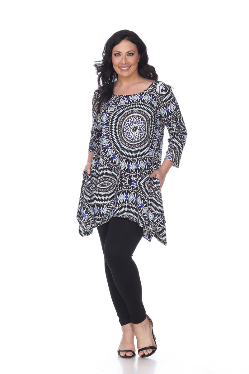  White Mark Plus Size Maji Tunic - 1X - Bonton