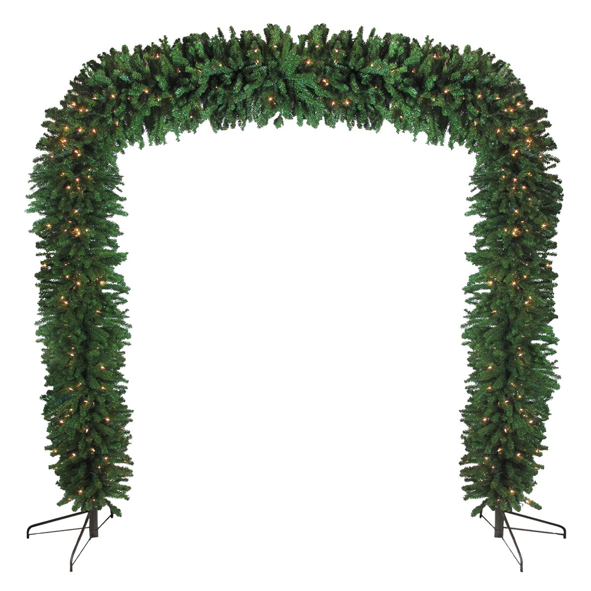  Northlight Pre-Lit Pine Artificial Christmas Archway Decoration - 9' X 8' - Clear Lights - Default Title - Bonton