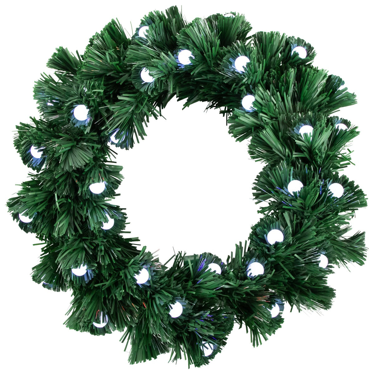  Northlight Pre-Lit Color Changing Fiber Optic Globe Lights Artificial Christmas Wreath  12-Inch - Default Title - Bonton