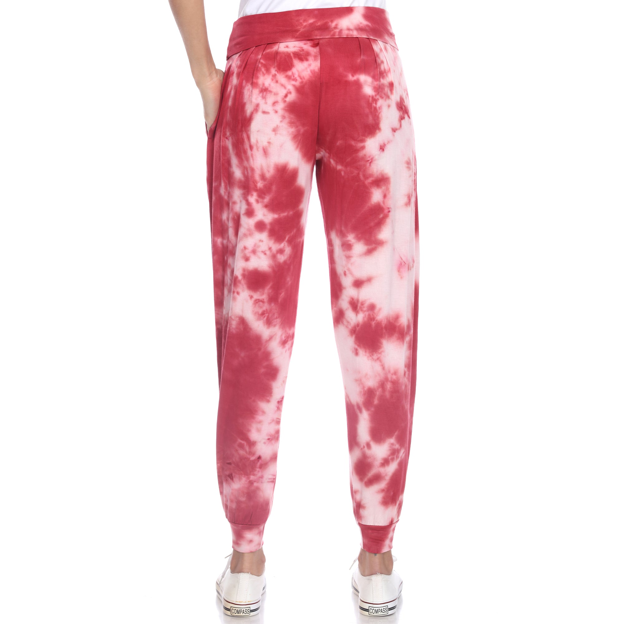  White Mark Tie Dye Harem Pants - XL - Bonton