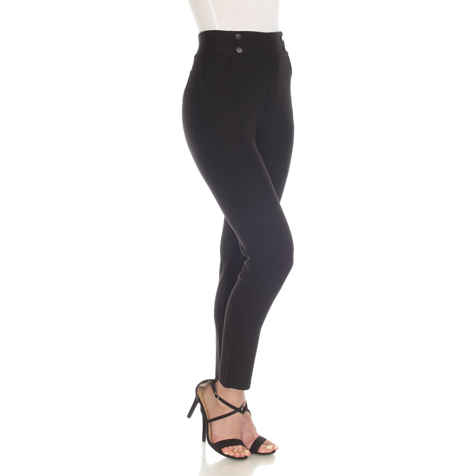  White Mark Super Soft Elastic Waistband Scuba Pants - XL - Bonton