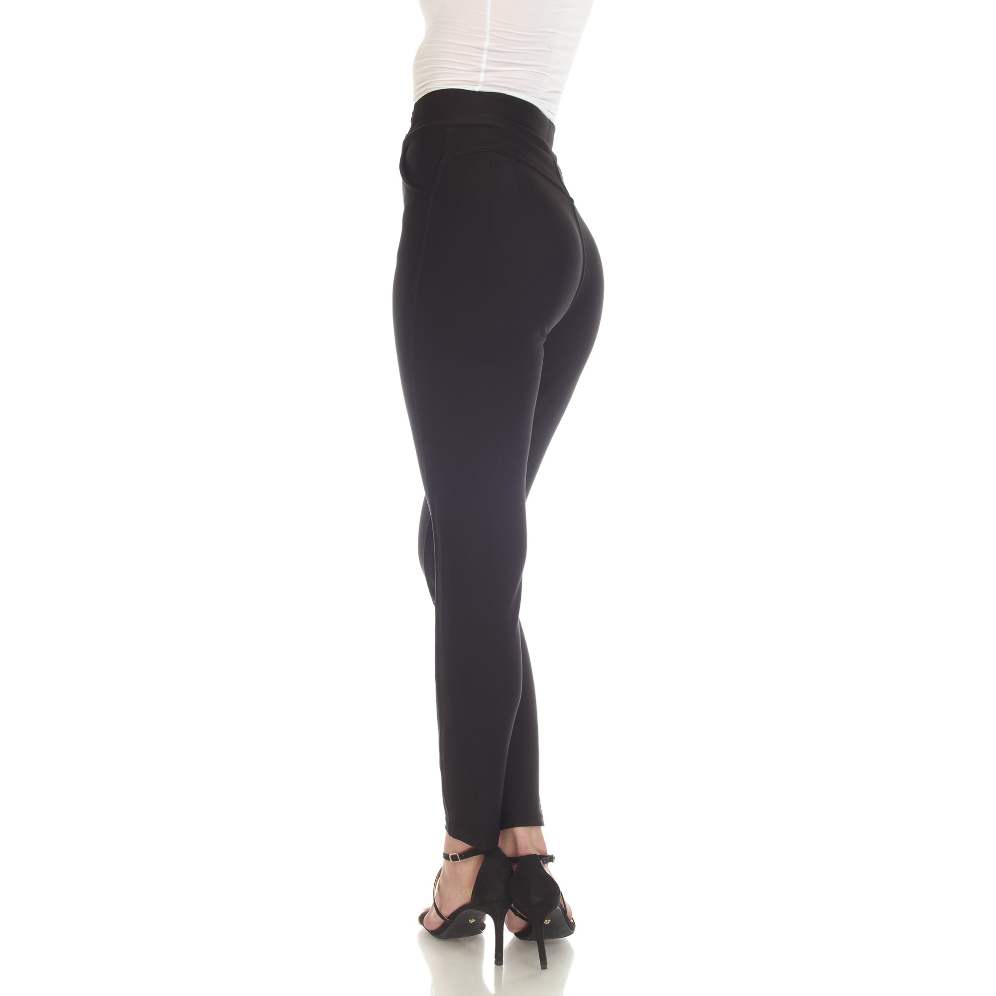  White Mark Super Soft Elastic Waistband Scuba Pants - XL - Bonton