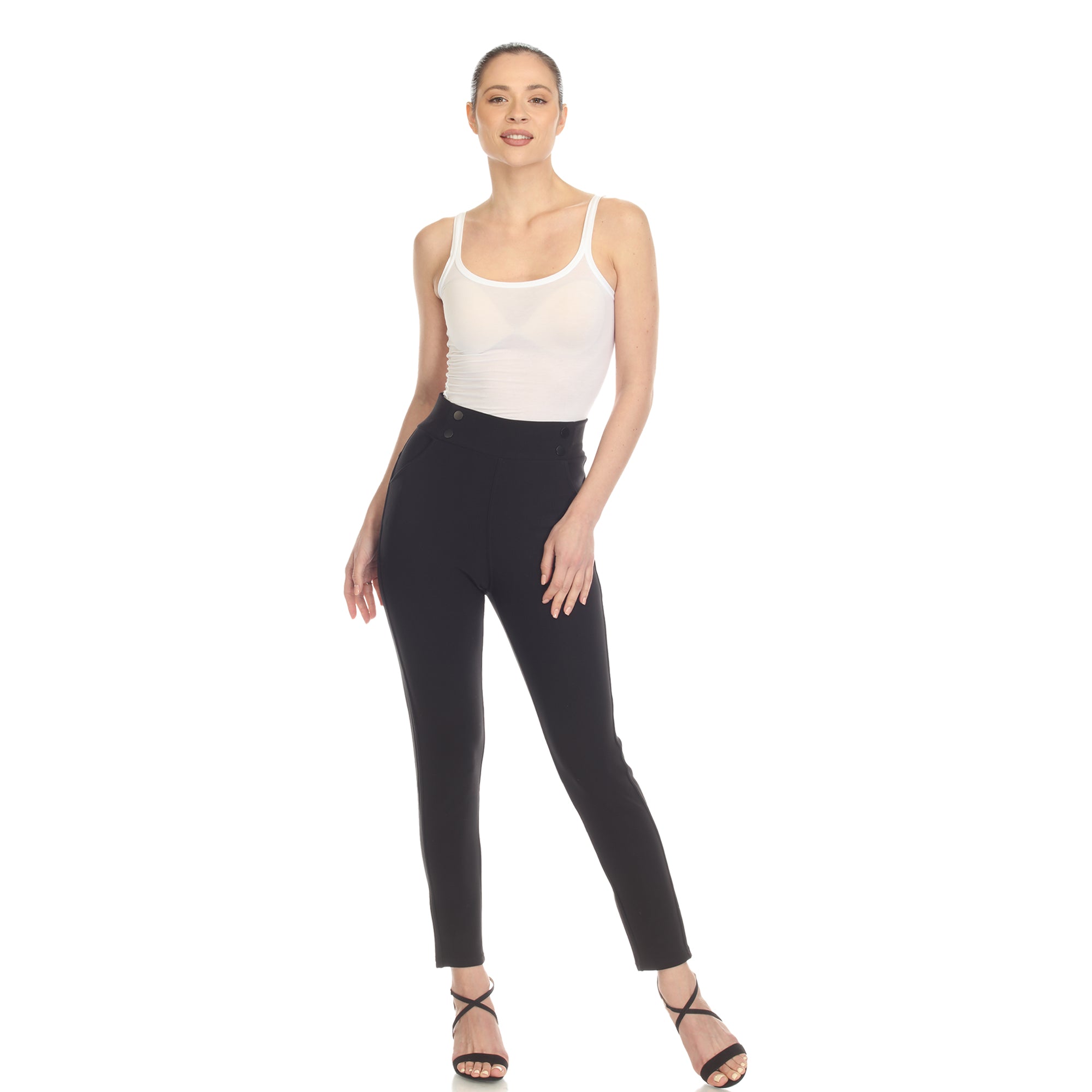  White Mark Super Soft Elastic Waistband Scuba Pants - XL - Bonton