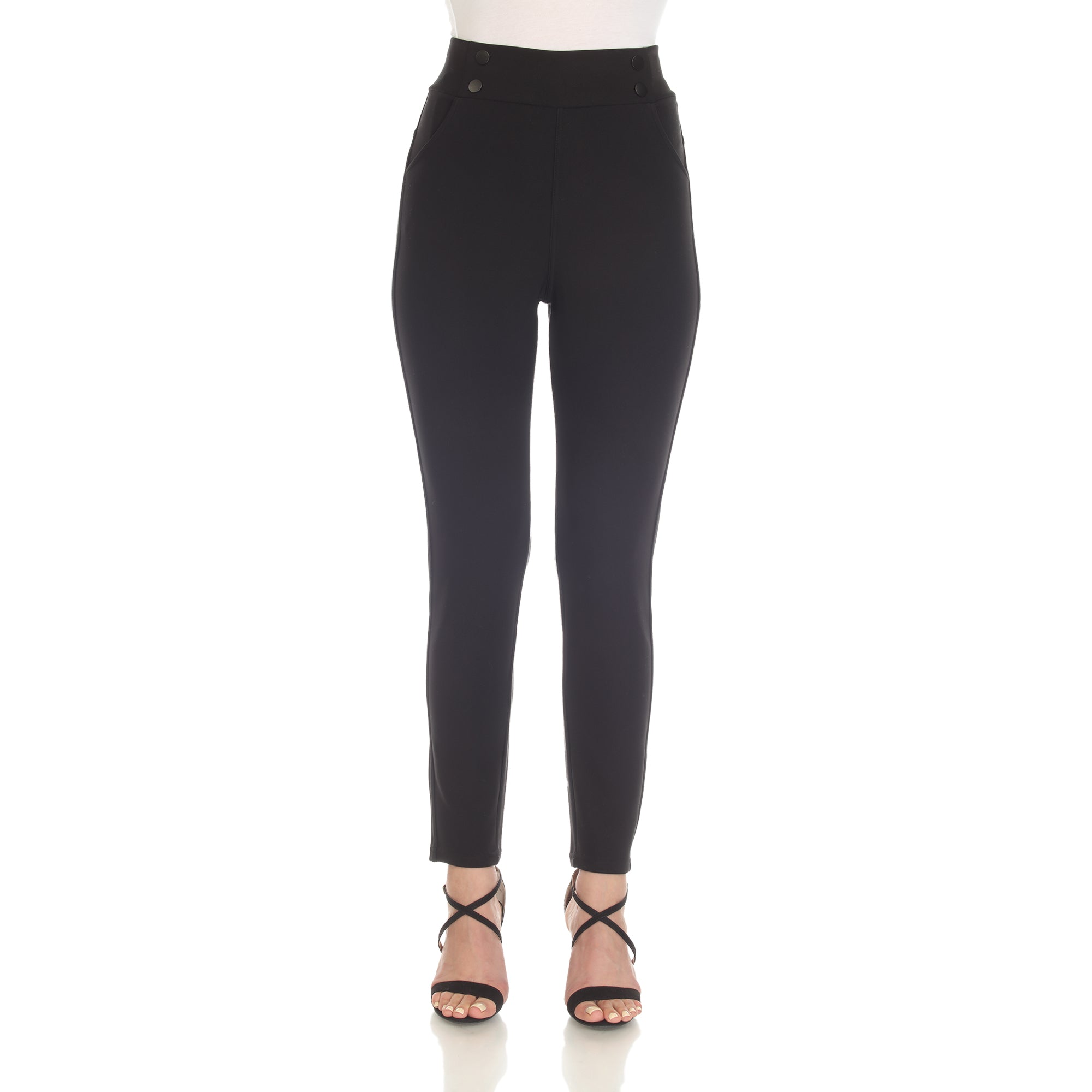  White Mark Super Soft Elastic Waistband Scuba Pants - XL - Bonton