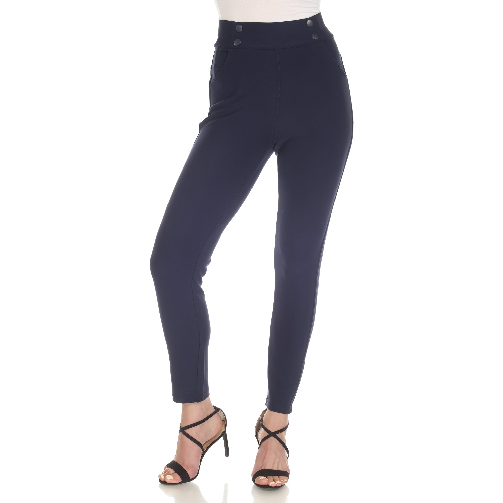  White Mark Super Soft Elastic Waistband Scuba Pants - XL - Bonton