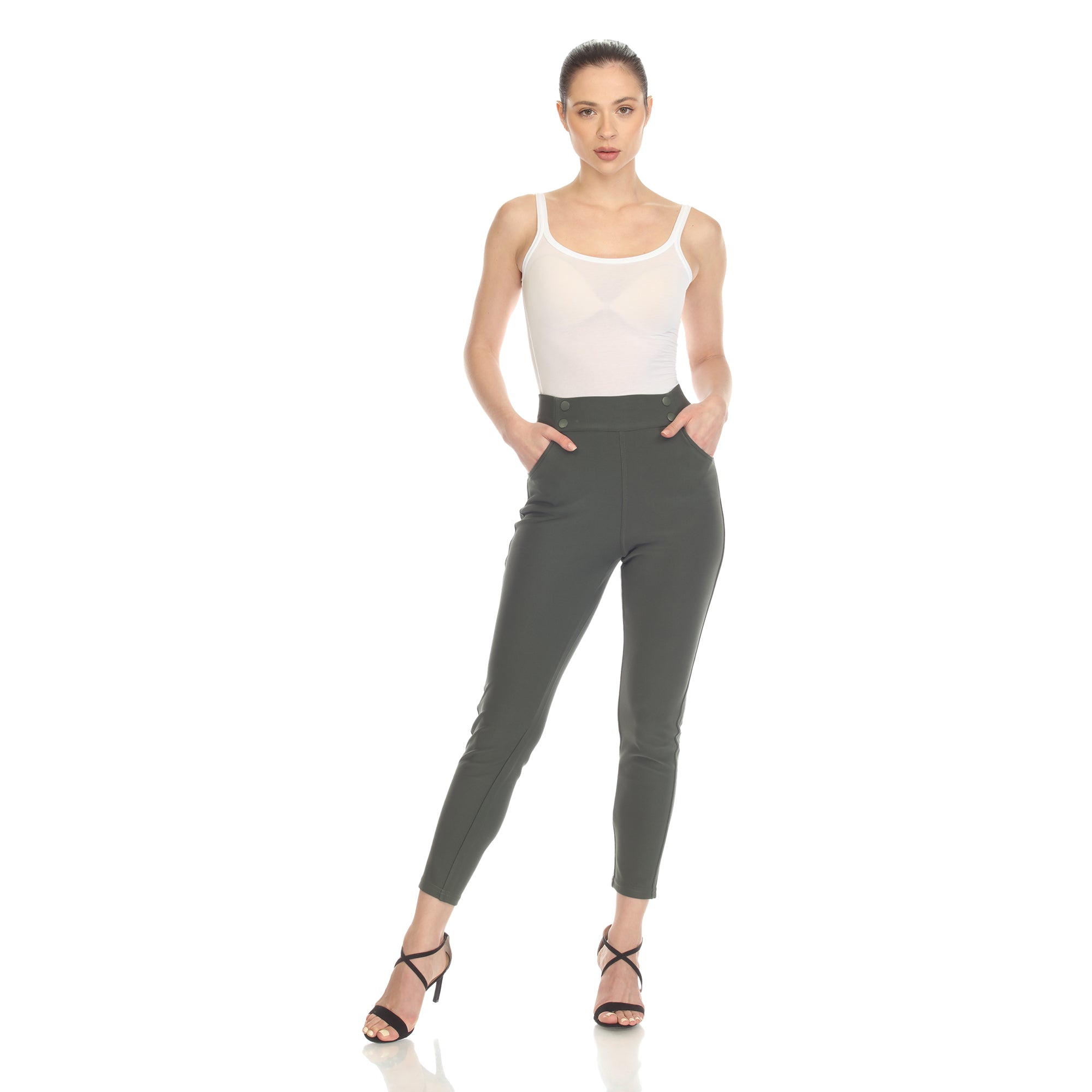  White Mark Super Soft Elastic Waistband Scuba Pants - XL - Bonton