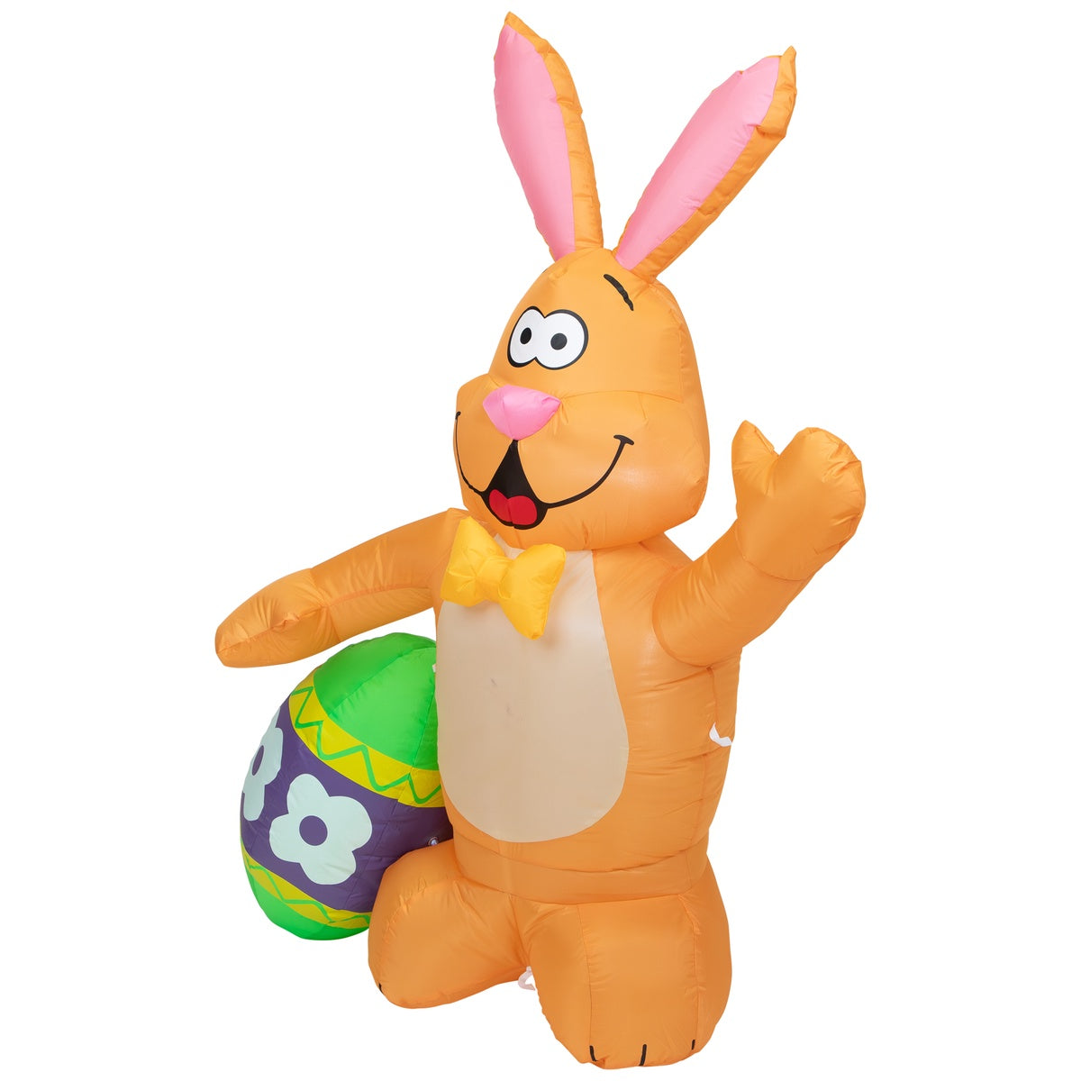  Northlight Inflatable LED Lighted Easter Bunny With Egg Outdoor Decoration - 4' - Default Title - Bonton