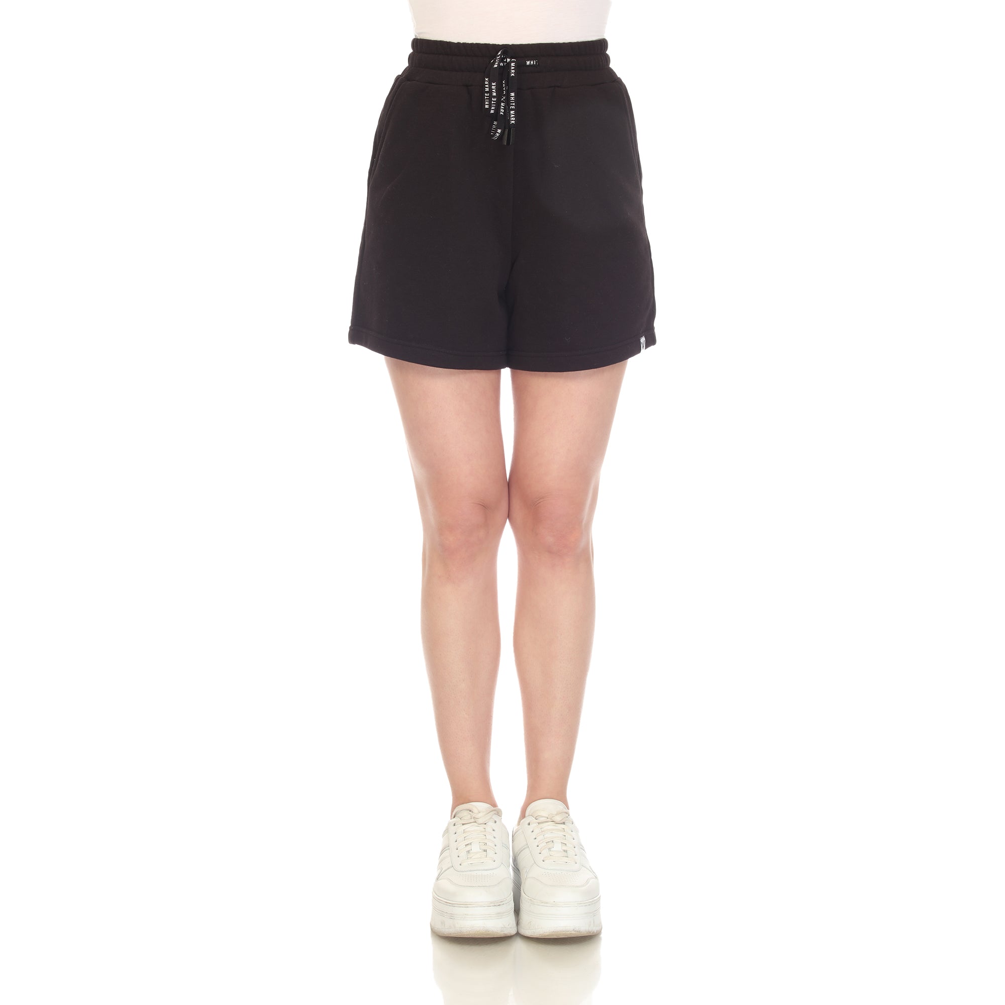  White Mark White Mark Women's Super Soft Drawstring Waistband Sweat Short - XL - Bonton
