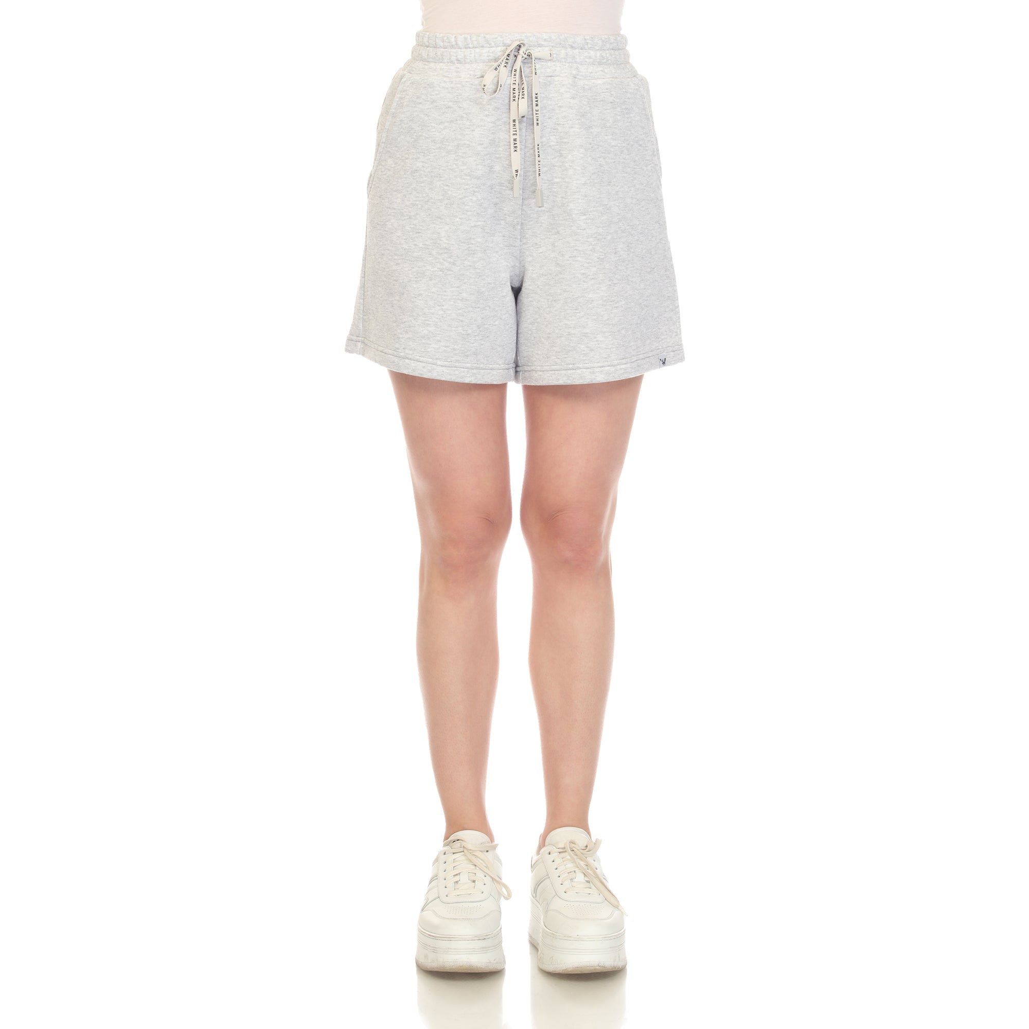  White Mark White Mark Women's Super Soft Drawstring Waistband Sweat Short - XL - Bonton