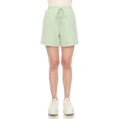 White Mark Women's Super Soft Drawstring Waistband Sweat Short