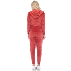 Women's 2 Piece Velour Tracksuit Set