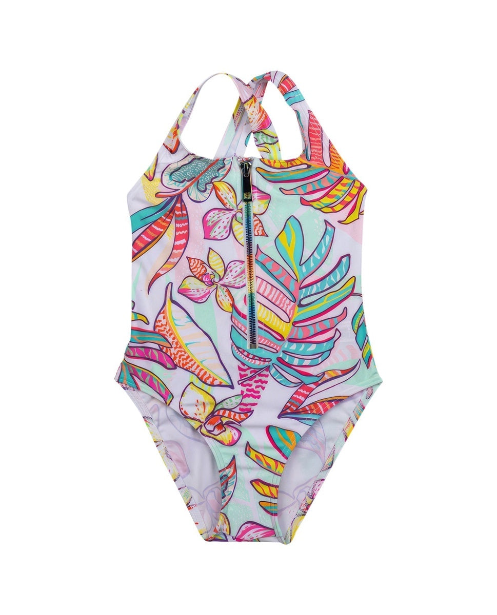  Gottex Kids Palm Island Round Neck One Piece Swimsuit - GOTTEX KIDS PALM ISLAND - Bonton