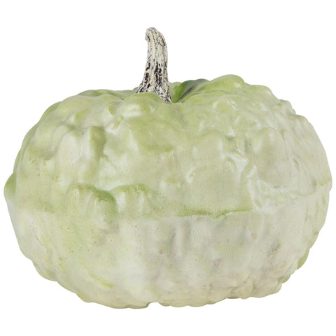 7.5" Light Green Textured Gourd Autumn Table Decoration