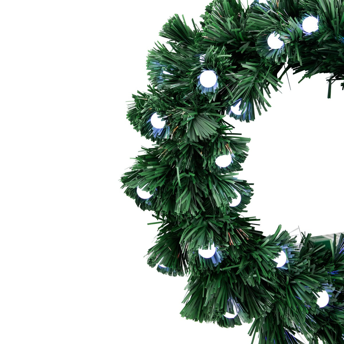  Northlight Pre-Lit Color Changing Fiber Optic Globe Lights Artificial Christmas Wreath  12-Inch - Default Title - Bonton