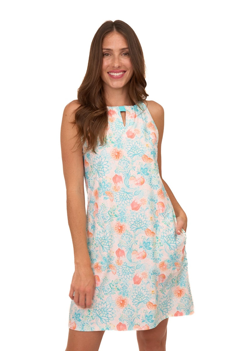  Cabana Life Spritz Sleeveless Shift Dress - S - Bonton